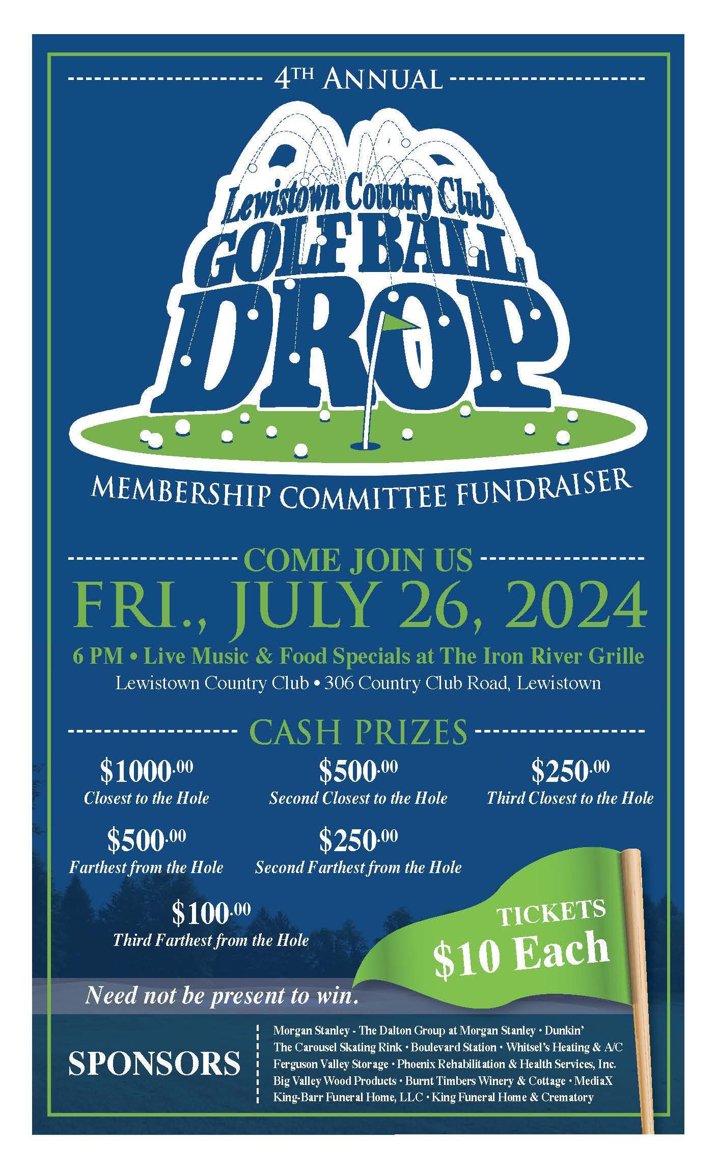 LCC Golf Ball Drop Poster 4th annual 7.26.2024